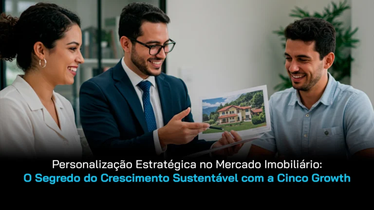Dois homens e uma mulher olhando a foto de uma casa